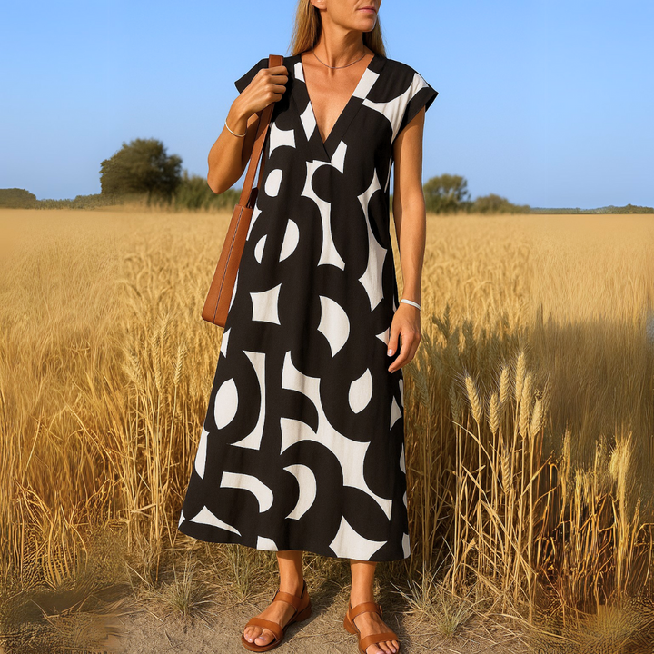 Valérie | V Neck Flowing Dress