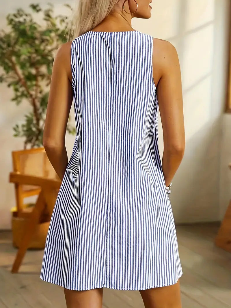 Aurélie | Short, Light Striped Dress