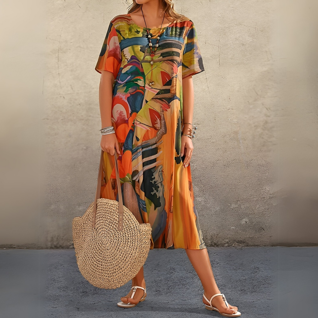 Joelle | Fluid and Chic Floral Dress
