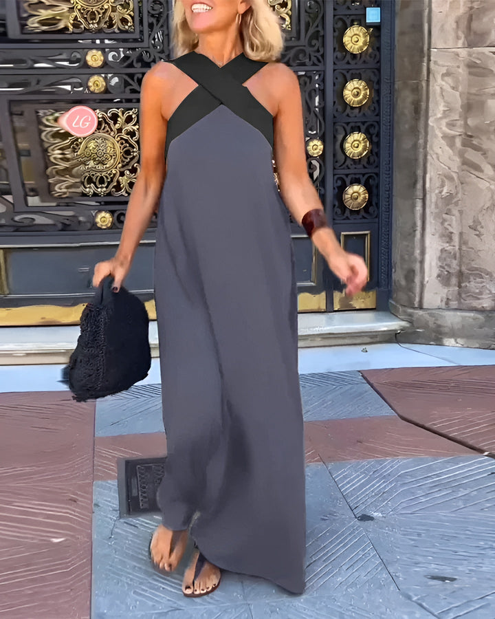 Delphine | Cross Cut Dress